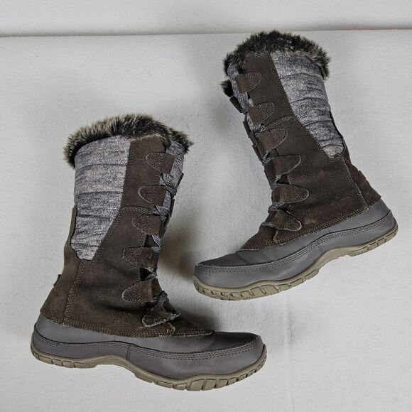 The North Face Women's Nuptse Purna Boot Size 7 Waterproof Faux Fur Winter Suede - Picture 16 of 16